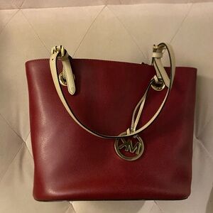 Michael Kors Burgundy Leather Tote